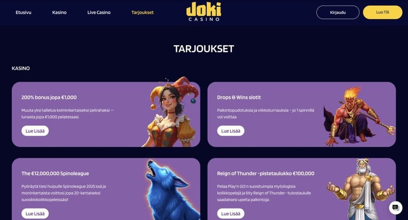 Tilaa Joki Casino ja nauti erilaisista iloista